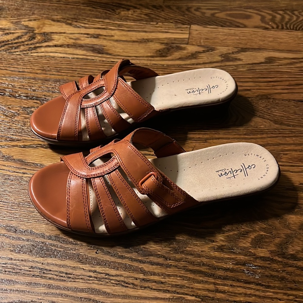 Clarks Light Brown Sandals View 2